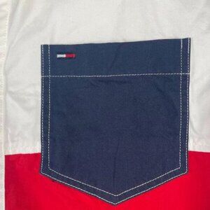 Vintage Tommy Hilfiger Color Block Long Sleeve Button Up Shirt Men Small